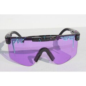 Pit Viper Purple Lens Black Speckled Frame Sunglasses